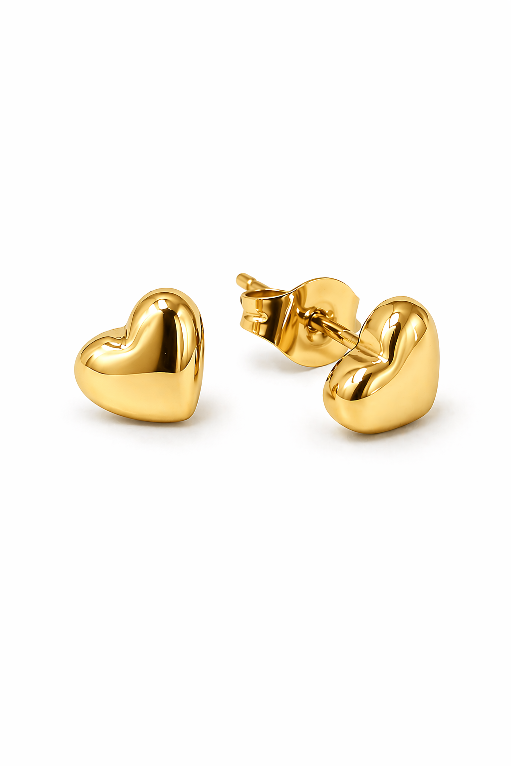 Mini Gold Heart Stud Earrings