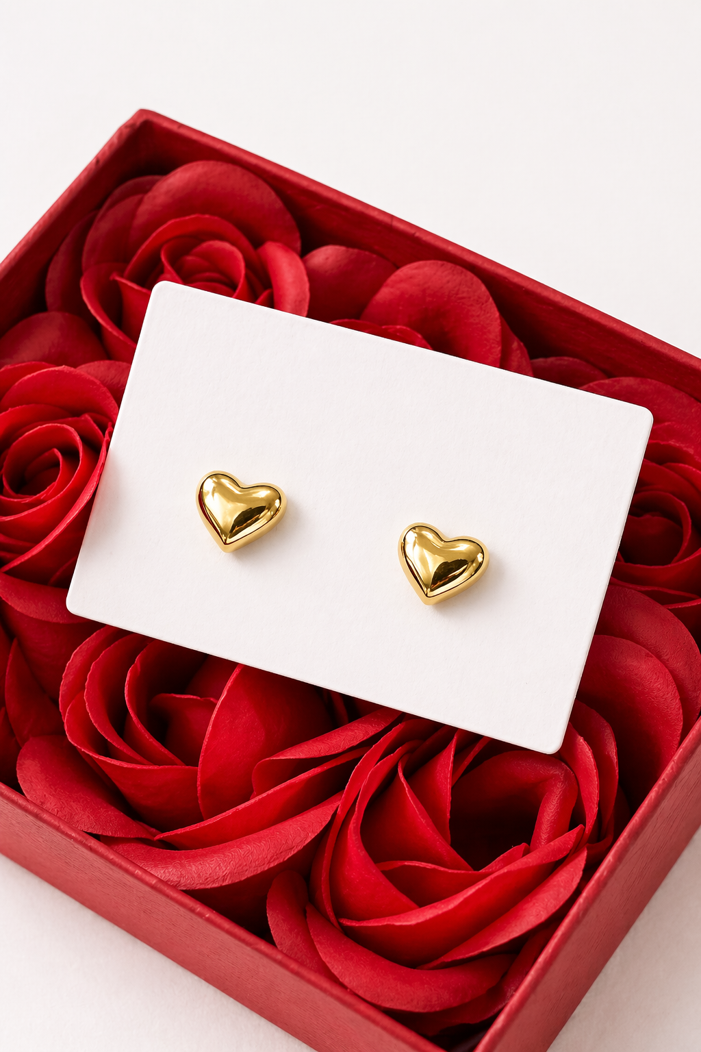 Mini Gold Heart Stud Earrings