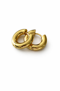 Chuncky 18k Gold & Silver Huggie Earrings