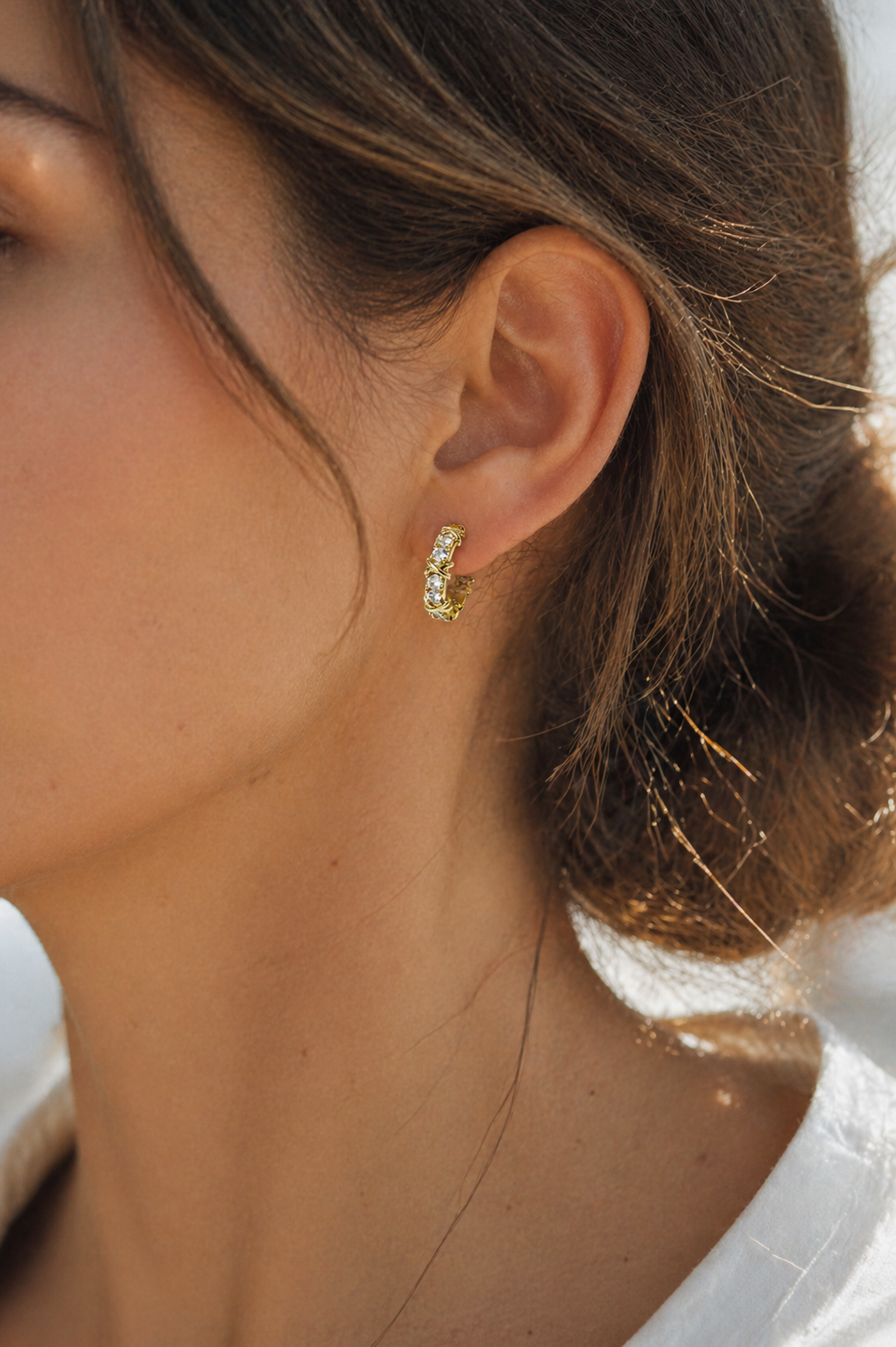 Radiant Twist Hoop Earrings